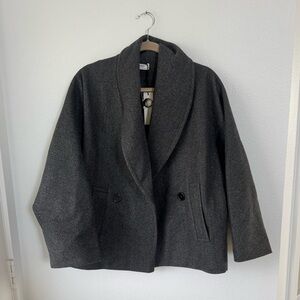 Commense Charcoal Double-Breasted Blazer
